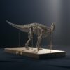 Iguanodon skeleton 3D printed dinosaur model, low front view