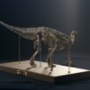 Iguanodon skeleton STL in the modern pose, three-quarter view from the front left